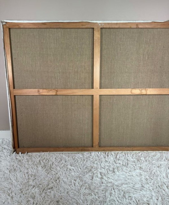 Image 1 of Großes modernistisches Ölgemälde auf Leinwand