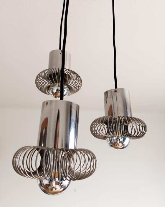 Image 1 of Lámpara de araña de la era espacial de Philippe Rogier para Oxar, 1970