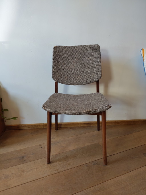 Chaise rétro au design danois – stoelen fauteuils, Textile, Wood