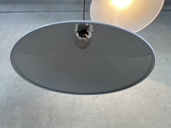 Image 1 of 2 lampade a sospensione vintage in metallo bianco - anni '80