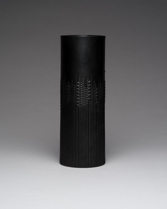 Image 1 of Rosenthal Tapio Wirkkala Vase Duo Black Matte Porcelain Studio-Line Mid Century
