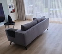 Modern 3-seater Zizeau sofa grey (Nika grey 65)