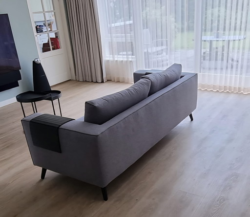 Divano moderno a 3 posti Zizeau grigio (Nika grigio 65)