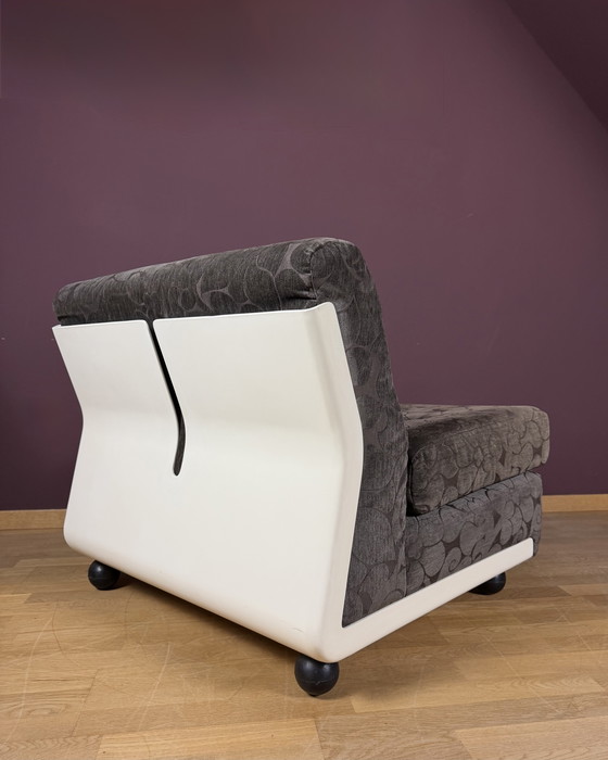 Image 1 of Rare 1972 Mario Bellini Amanta Ensemble de 4 – Lufthansa Lounge Edition – Romo Velvet