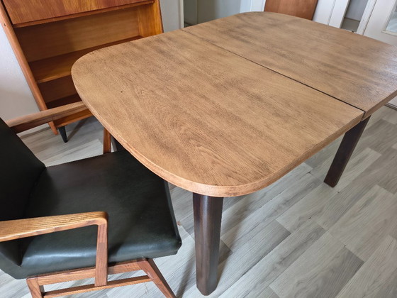 Image 1 of Mid-Century extendable dining table (120-165) – Oak