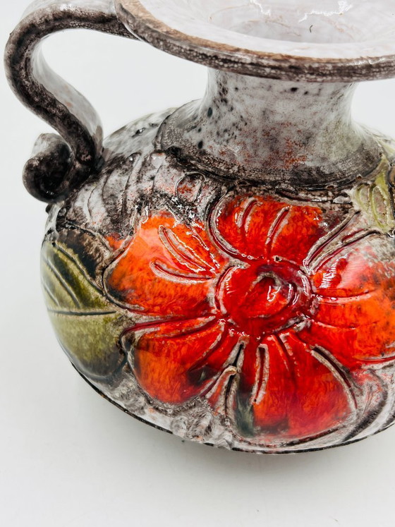 Image 1 of "Flower Power" Ball Vase – Vintage Italian Ceramic (Brutalist Style)