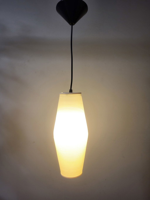 Lámpara colgante Rotaflex Space Age, forma ovalada en plástico prensado, años 60