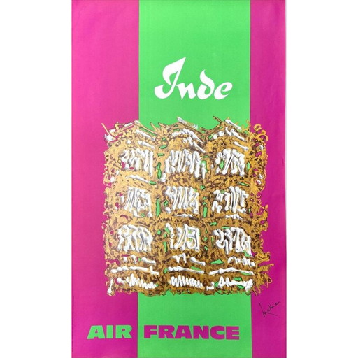 Vintage-Plakate "Air France" von Georges Mathieu, 1960