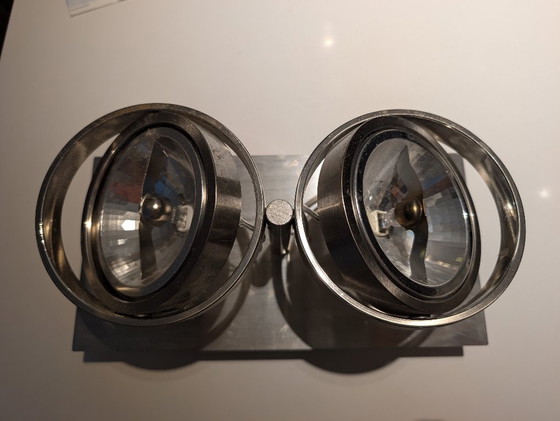 Image 1 of Maretti double spot ceiling lamp stainless steel