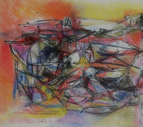 Image 1 of Schitterend werk van Silvin Bronkart (1919-1967), een belangrijk museumstuk uit 1957.