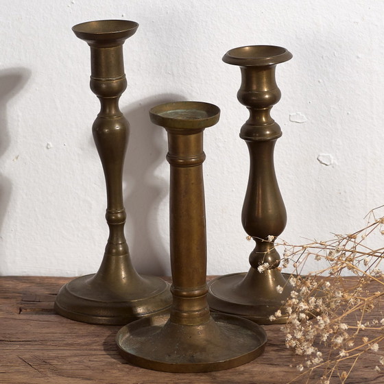 Antique candleholders (c.1920). Set of three #10 – Candle holders (photo 18 of 18)