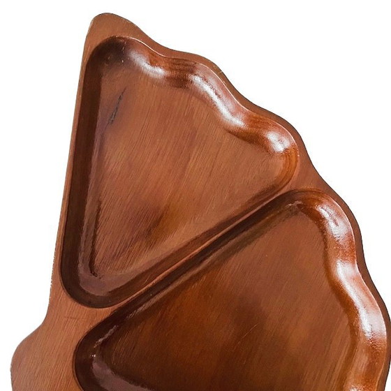Image 1 of Ventaglio porta snack in legno di teak vintage anni '80