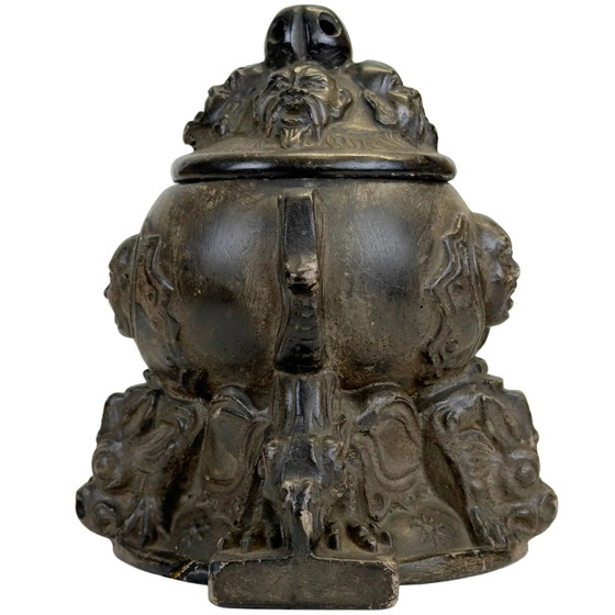 Antique Belgian Decorative Pot 1900/1920 Dragon Pot – Plant pot (photo 4 of 9)