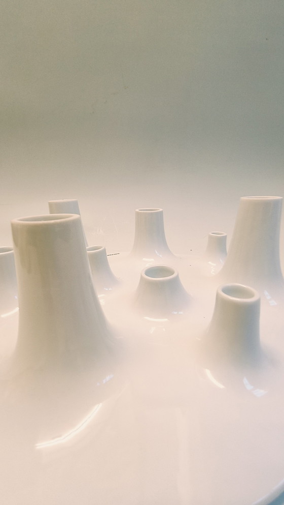 Image 1 of Willem Noyens Candlestick and Fruit Bowl Fruit & Fire 2003