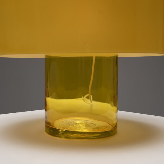 Image 1 of Model LT226 Yellow "Mushroom" Table Lamp