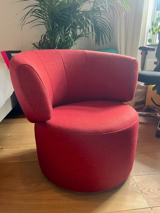 Rolf Benz 684 Fauteuil pivotant - Rouge