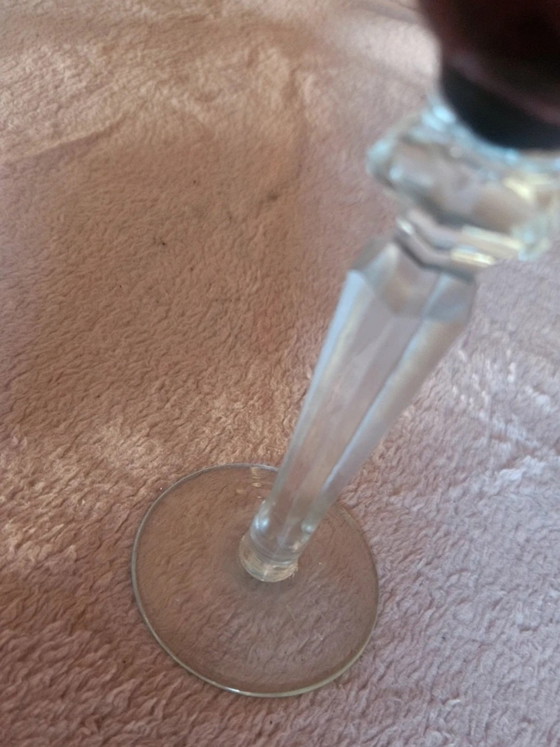 Image 1 of Esclusivo set di bicchieri in cristallo di Boemia - Rosso rubino tagliato a trasparente