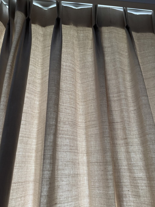 High quality beige overlay curtain