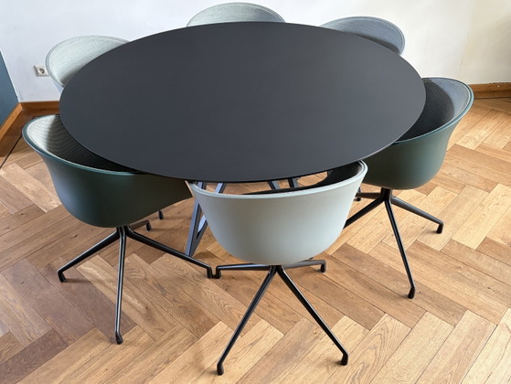 Image 1 of Studio Henk dining table with 6 Hay dining chairs