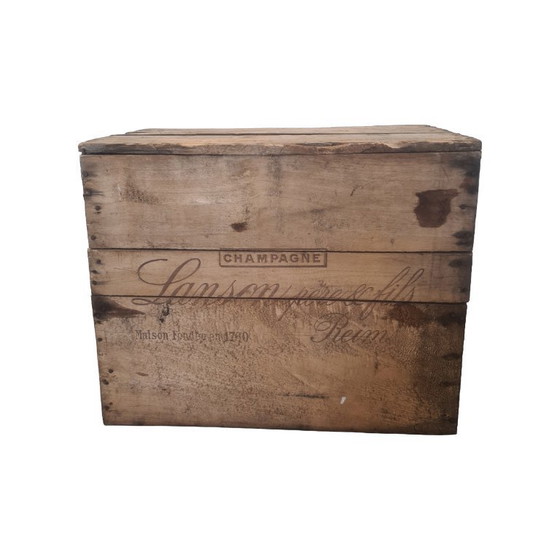 Image 1 of Alte Lanson-Champagnerflaschenkiste, frühe 1900er Jahre