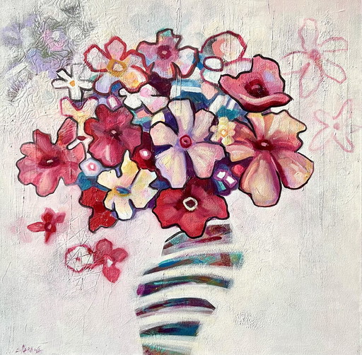 Abstracte gelukkige bloemen#1