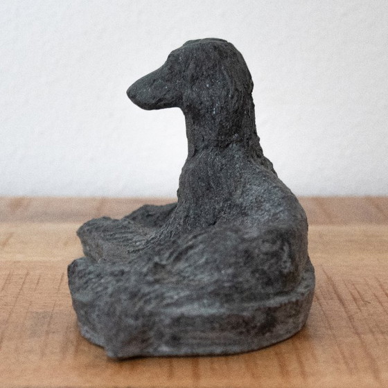 Image 1 of Afghaanse Windhond Sculptuur van Annette Sonneville, vintage honden beeld