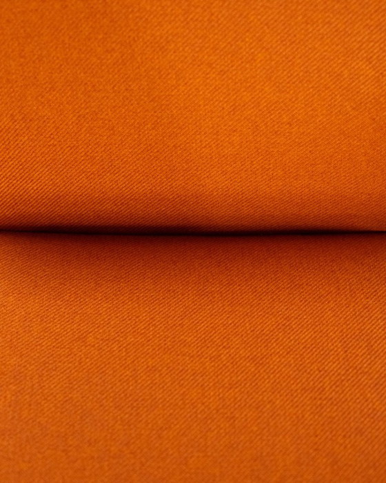 Image 1 of Fauteuil luge en acier tubulaire et tapisserie orange, Allemagne, années 1980