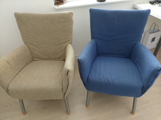 2xlabel van den Berg fauteuils 