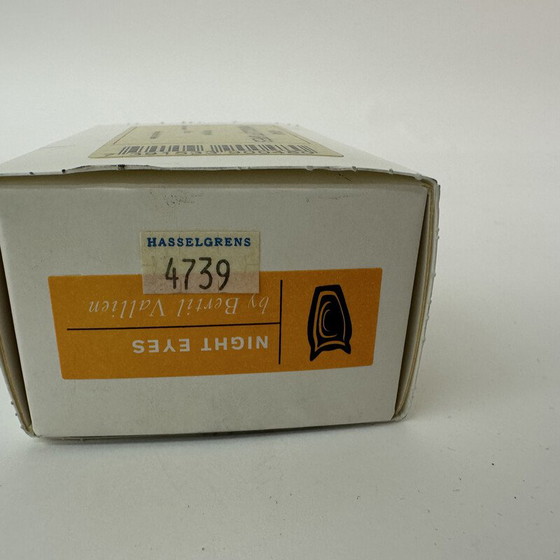 Image 1 of Mini sculpture vintage hibou "Night Eyes" par Bertill Vallien pour Kosta Boda, Suède