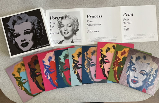 Conjunto de láminas de arte pop de Andy Warhol y Marilyn Monroe