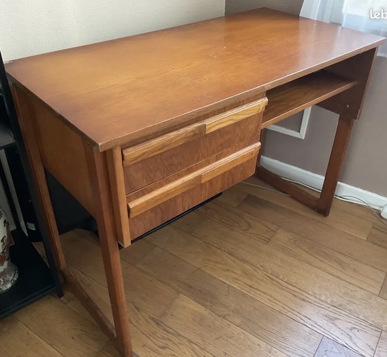 Image 1 of Schreibtisch Holzschlitten 70er Jahre