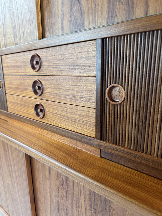 Image 1 of Johannes Andersen Highboard for J. Skaaning & Søn – Danish Design with Hidden Bar, 1960s