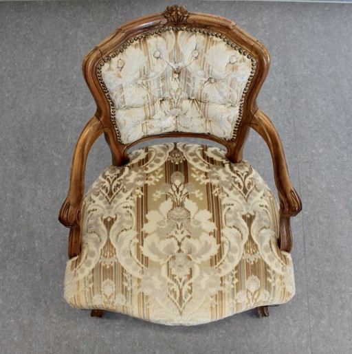 Poltrona antica barocca – fauteuils, Velvet, Wood (photo 2 of 12)