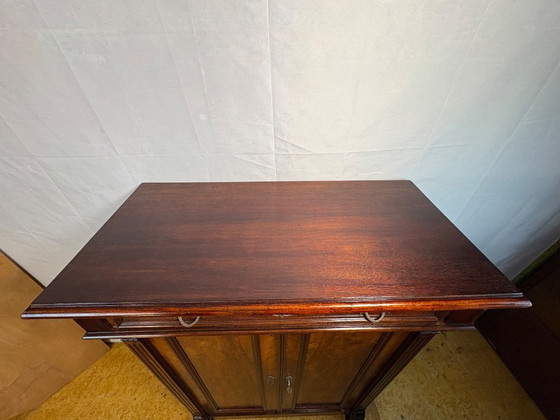 Image 1 of Antique Gründerzeit Vertiko Cabinet in Walnut – Circa 1890–1900  A stunning antique Gründerzeit Vertiko cabinet dating from the 