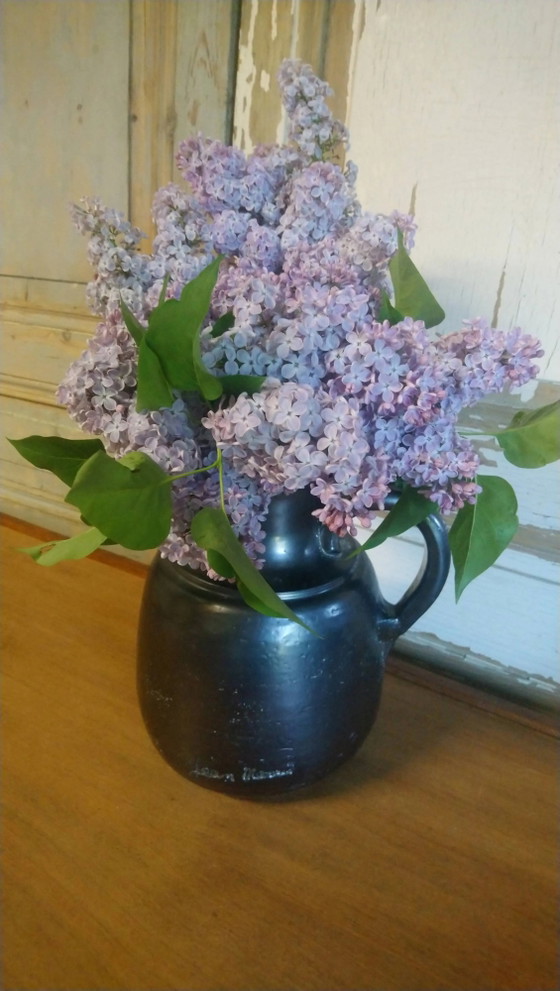 Brocca in ceramica smaltata nera "Jean Marais" – Bicchieri e caraffe, Porcelain, Vintage (photo 14 of 15)