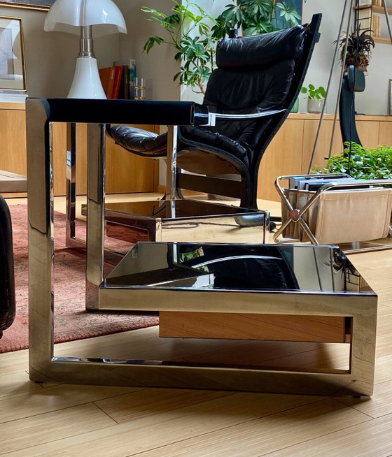 Pair of Vintage Bedside Tables – Chrome, Other (photo 12 of 12)