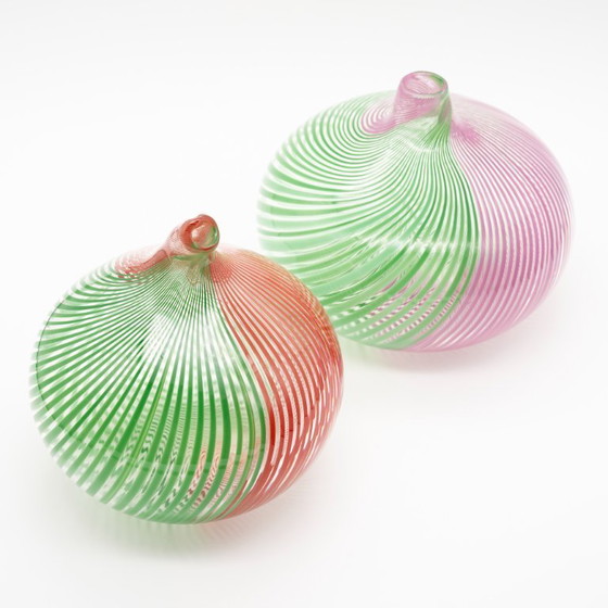 Image 1 of Rosenthal Glasstudio Mario Colelli & Hertha Bengtson Murano Hand-blown Vase DUO