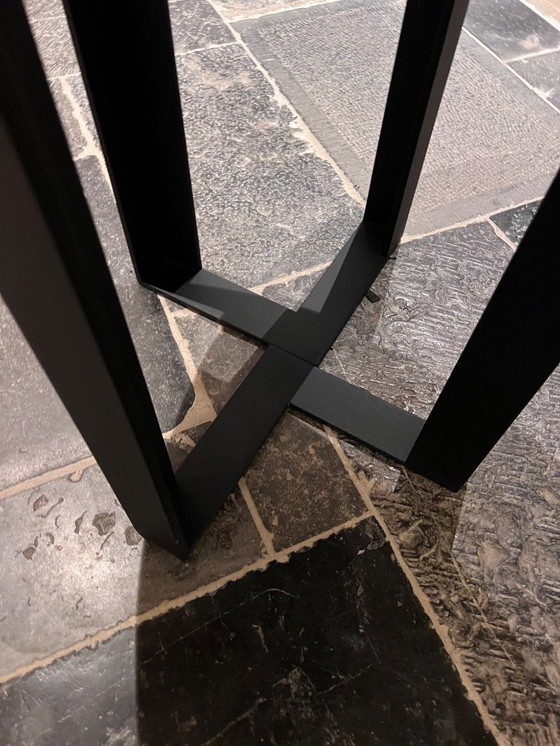 Image 1 of Table haute ronde, plateau en chêne