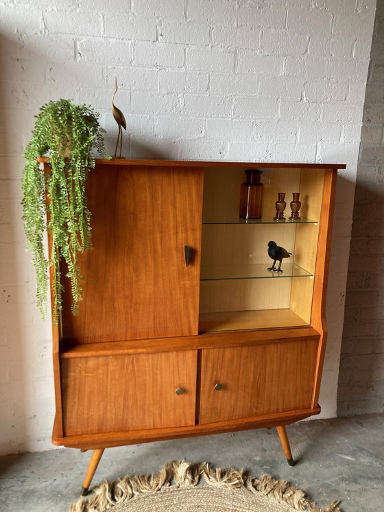 Image 1 of Buffet rétro vintage Mid Century, meuble haut, meuble de bar, vitrine d'exposition
