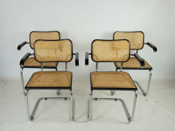 Image 1 of 4 chaises cantilever style Marcel Breuer, design vintage Cesca