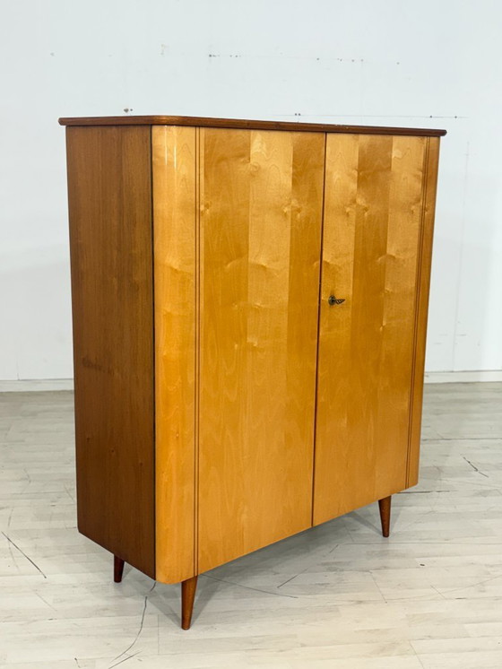 Image 1 of Very beautiful mid-century linen cupboard / cabinet / washstand / vintage highboard