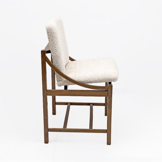 Image 1 of Set van vijf Vittorio Rossi eetkamerstoelen voor Lorenzon Italia, jaren 60.
