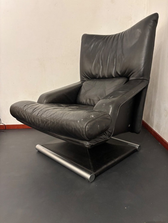 Image 1 of Fauteuil Rolf Benz 6500 vintage en cuir noir, 1 ou 2 pièces