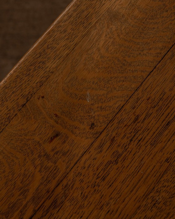 Image 1 of Vintage Brutalist Solid Oak Nesting Tables (Set of 3) – Dutch, 1970s