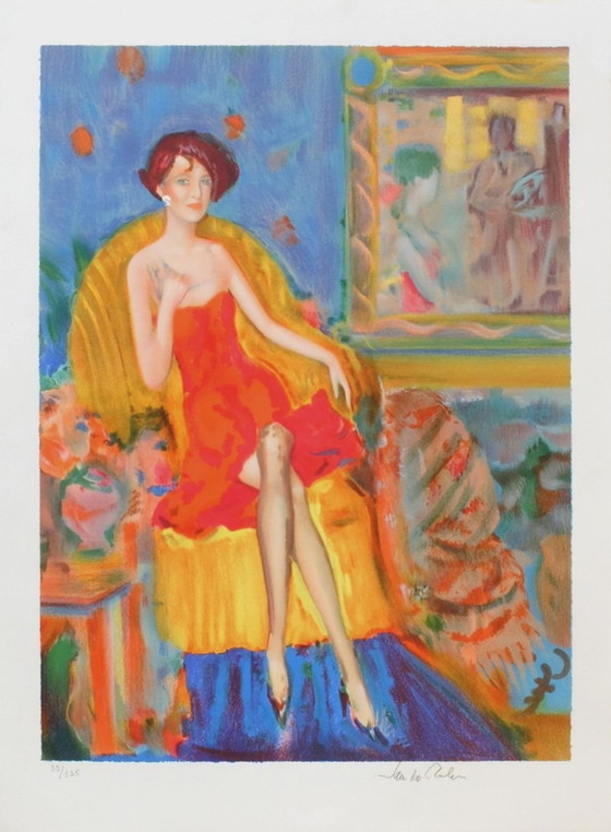 Image 1 of Janusz de Rola, Una serata a Parigi, litografia firmata, 1990