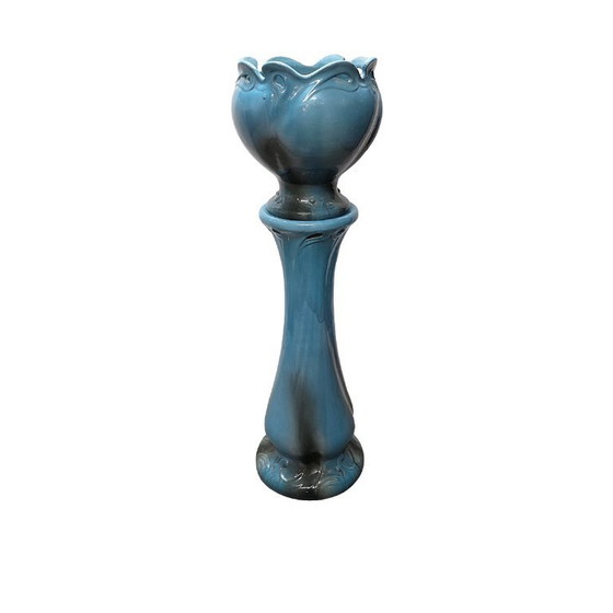 Image 1 of Vaso da fiori in ceramica Art Nouveau su colonna, primi anni del 1900