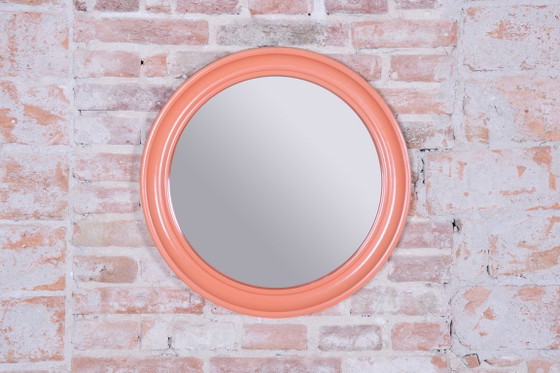Miroir rose original de style Mid-Century, cadre en plastique, Italie, années 1960 – Glass, Plastic (photo 6 of 7)