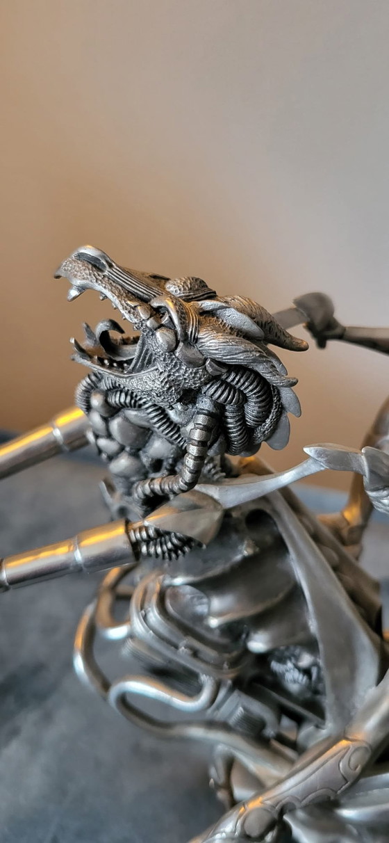 Image 1 of Passion Burns Julie Bell Franklin Mint Tin motocicletta in peltro