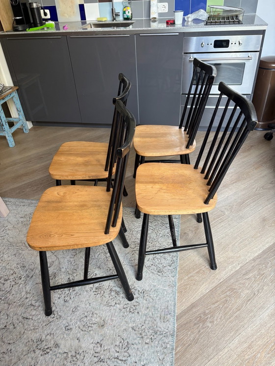 4 sedie design scandinavo mid-century Taapiovaara – tapiovaara, Sedie da pranzo, Legno (photo 2 of 5)