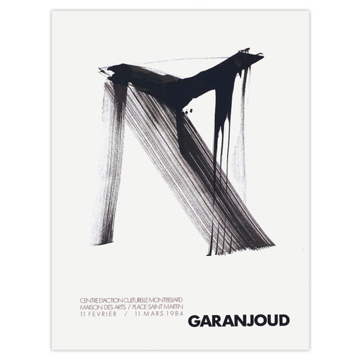 Claude Garanjoud Poster Expo 84 - Maison Des Arts De Montbéliard – Paper